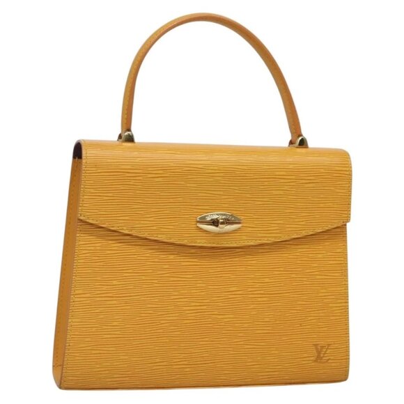 LOUIS VUITTON Epi Malesherbes Hand Bag Tassili Yellow Jonne M52379 Auth 136500 - Picture 1 of 16